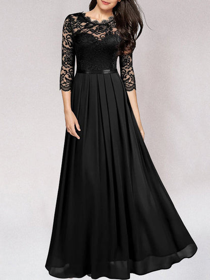 Flowing Lace Bridesmaid Dress – Long & Elegant