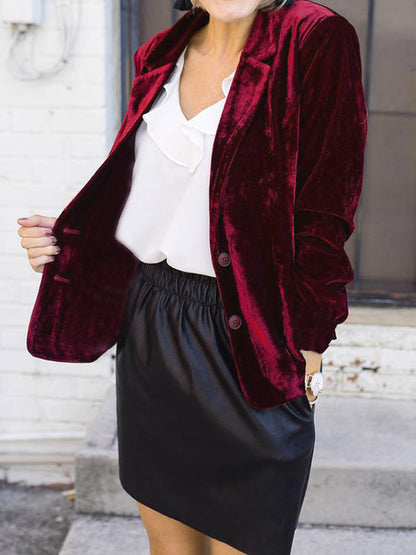 Women’s Blazer – Tailored Fit – Single Button – Mid-Length Formal