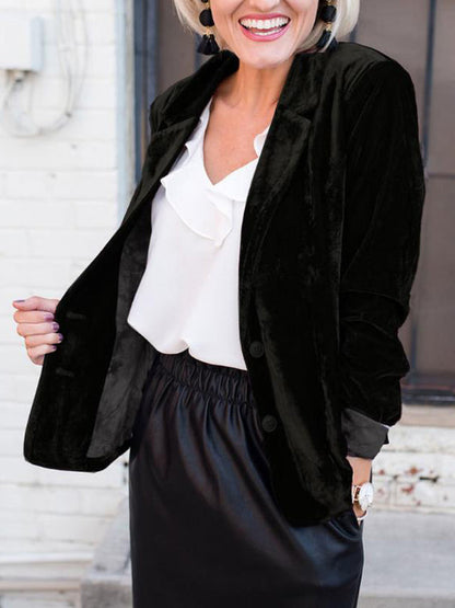 Women’s Blazer – Tailored Fit – Single Button – Mid-Length Formal