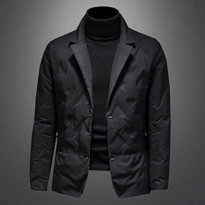 Men's winter down coat with collar