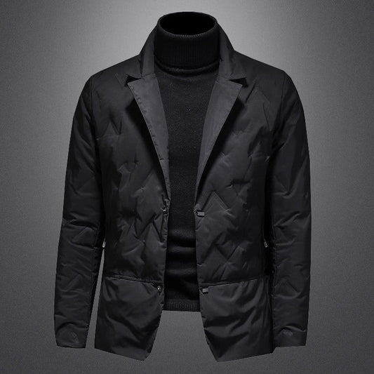 Men's winter down coat with collar