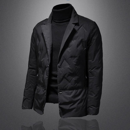 Men's winter down coat with collar