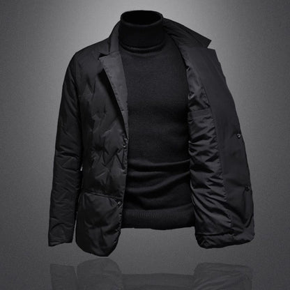 Men's winter down coat with collar