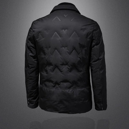 Men's winter down coat with collar