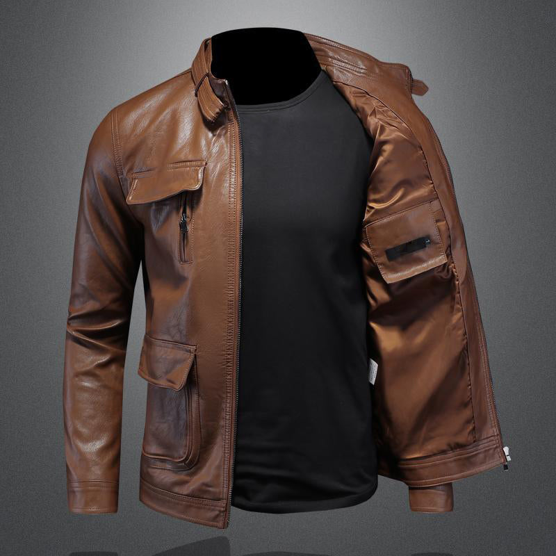 Men's urban leather jacket