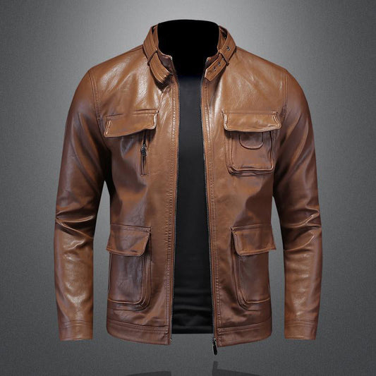 Men's urban leather jacket