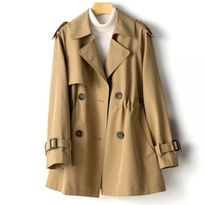 Women's stylish lapel trench coat