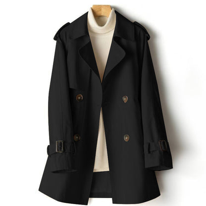 Women's stylish lapel trench coat