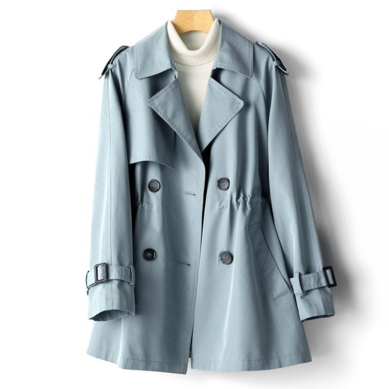 Women's stylish lapel trench coat