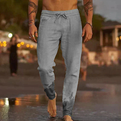 Men's casual pants with elastic waist