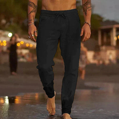 Men's casual pants with elastic waist