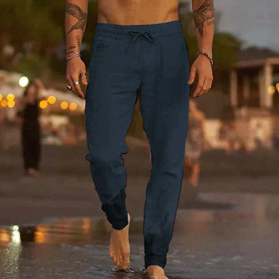 Men's casual pants with elastic waist