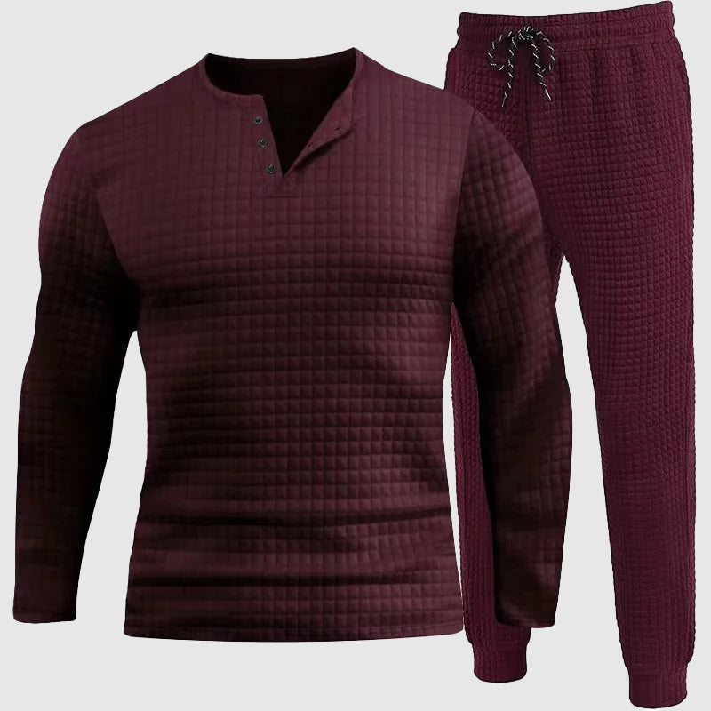 Men's long sleeve breathable shirt and pants set