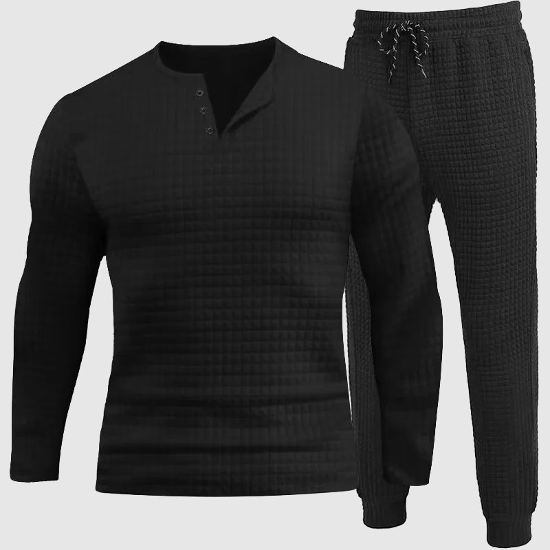 Men's long sleeve breathable shirt and pants set