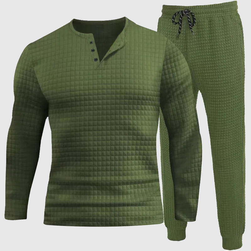 Men's long sleeve breathable shirt and pants set