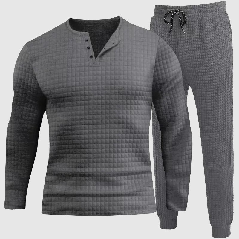 Men's long sleeve breathable shirt and pants set