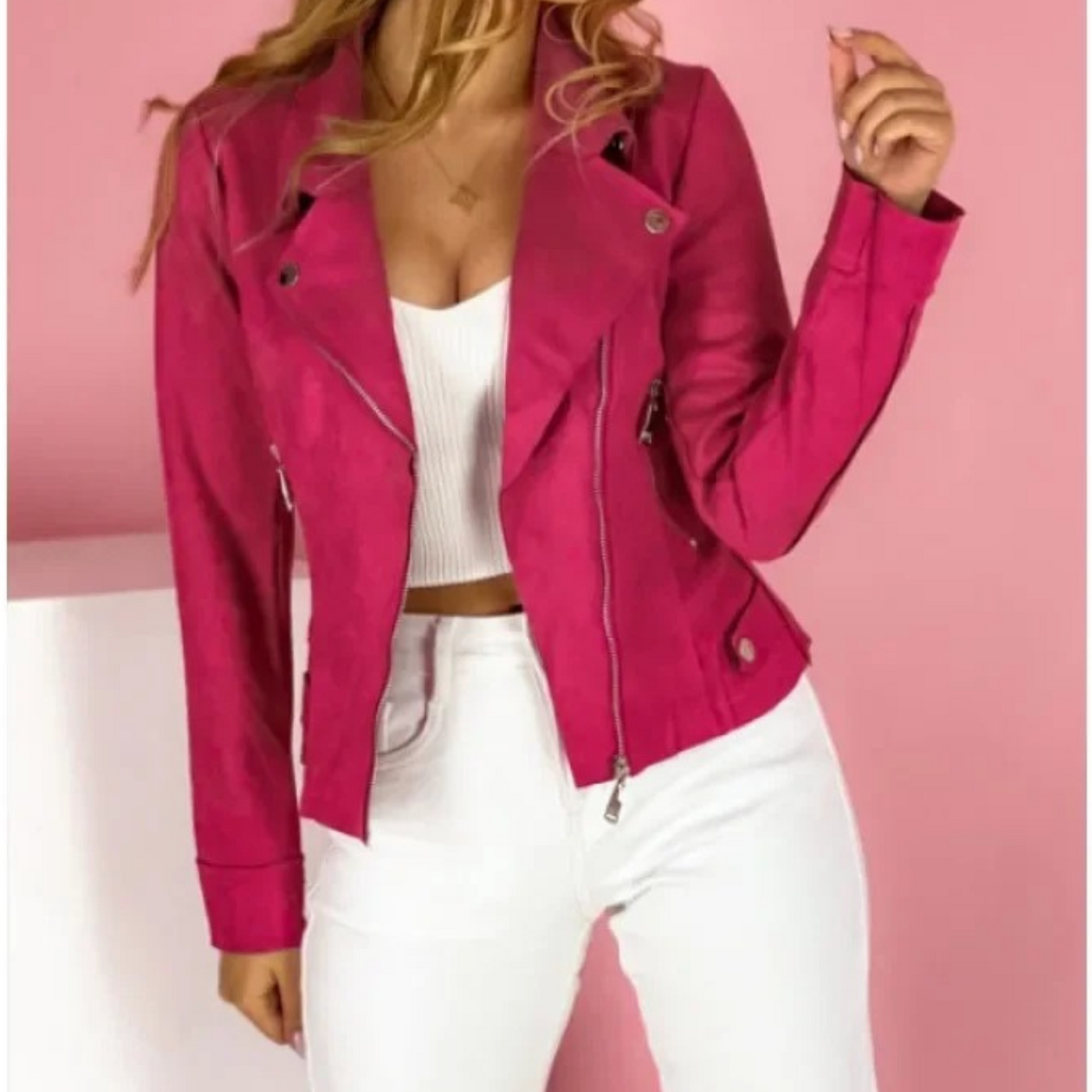 Ladies Jacket with Turn Down Collar