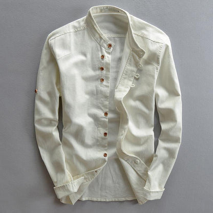 Men's long sleeve standard collar osaka shirt