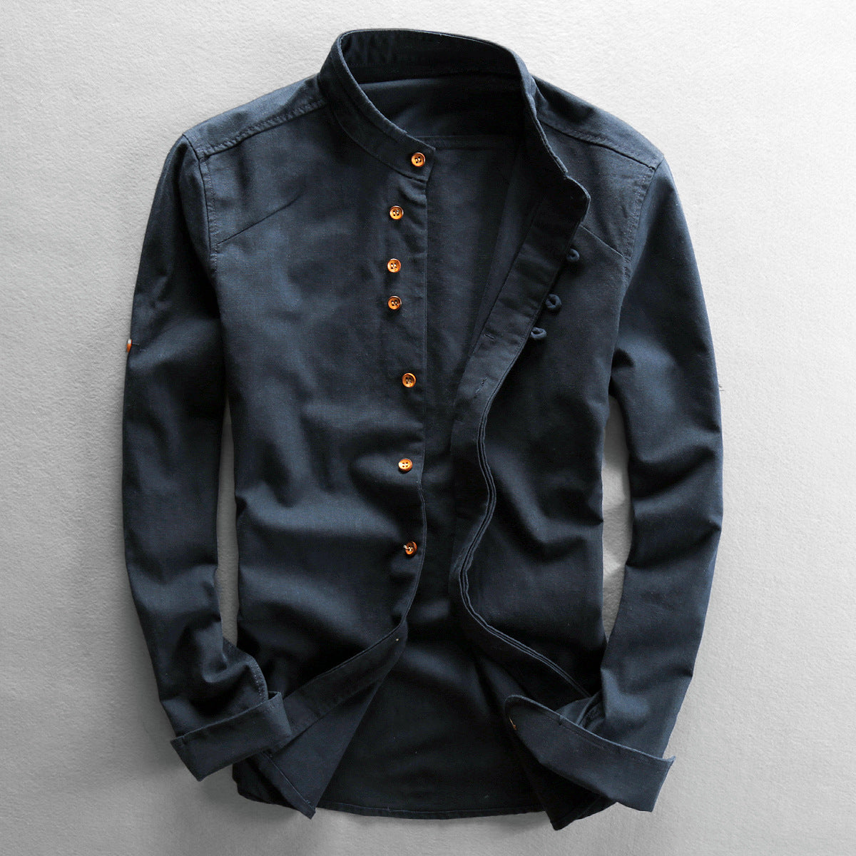 Men's long sleeve standard collar osaka shirt