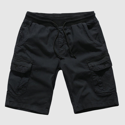 Men’s Cargo Shorts - Cotton Blend - Knee-Length - Multi-Pocket Utility Fit