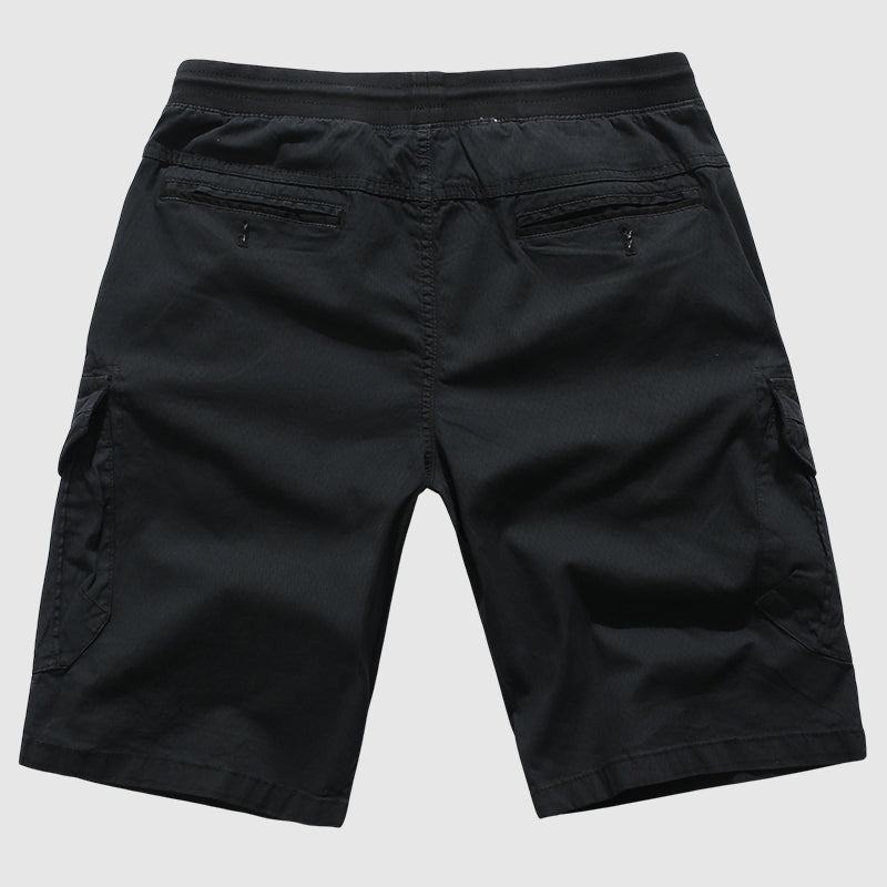 Men’s Cargo Shorts - Cotton Blend - Knee-Length - Multi-Pocket Utility Fit