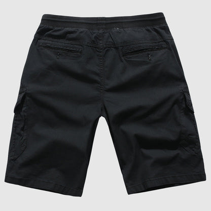 Men’s Cargo Shorts - Cotton Blend - Knee-Length - Multi-Pocket Utility Fit