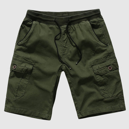 Men’s Cargo Shorts - Cotton Blend - Knee-Length - Multi-Pocket Utility Fit