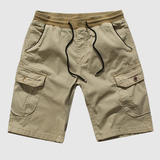 Men’s Cargo Shorts - Cotton Blend - Knee-Length - Multi-Pocket Utility Fit