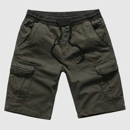 Men’s Cargo Shorts - Cotton Blend - Knee-Length - Multi-Pocket Utility Fit
