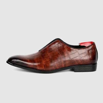 Men's oxford shoes with stone pattern