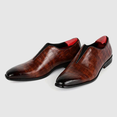 Men's oxford shoes with stone pattern