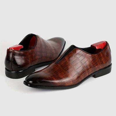 Men's oxford shoes with stone pattern