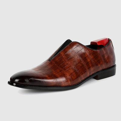 Men's oxford shoes with stone pattern