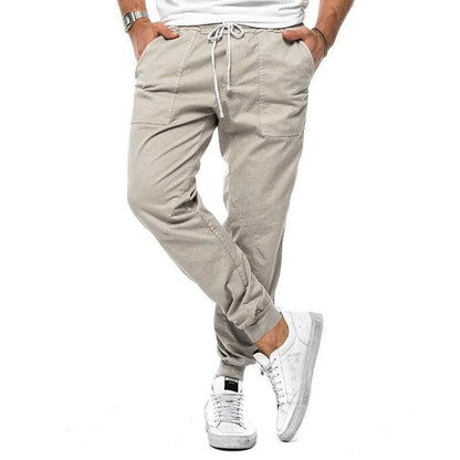 Men’s Jogger Pants - Relaxed Fit - Tapered Leg - Drawstring Waist - Elastic Cuffs