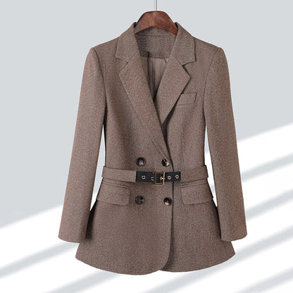 Women's double breasted blazer with belt