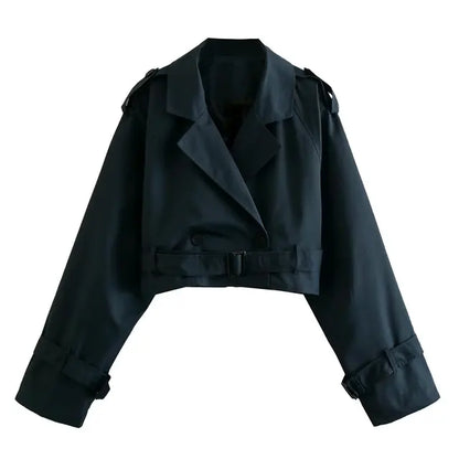 Women's jacket with lapel collar