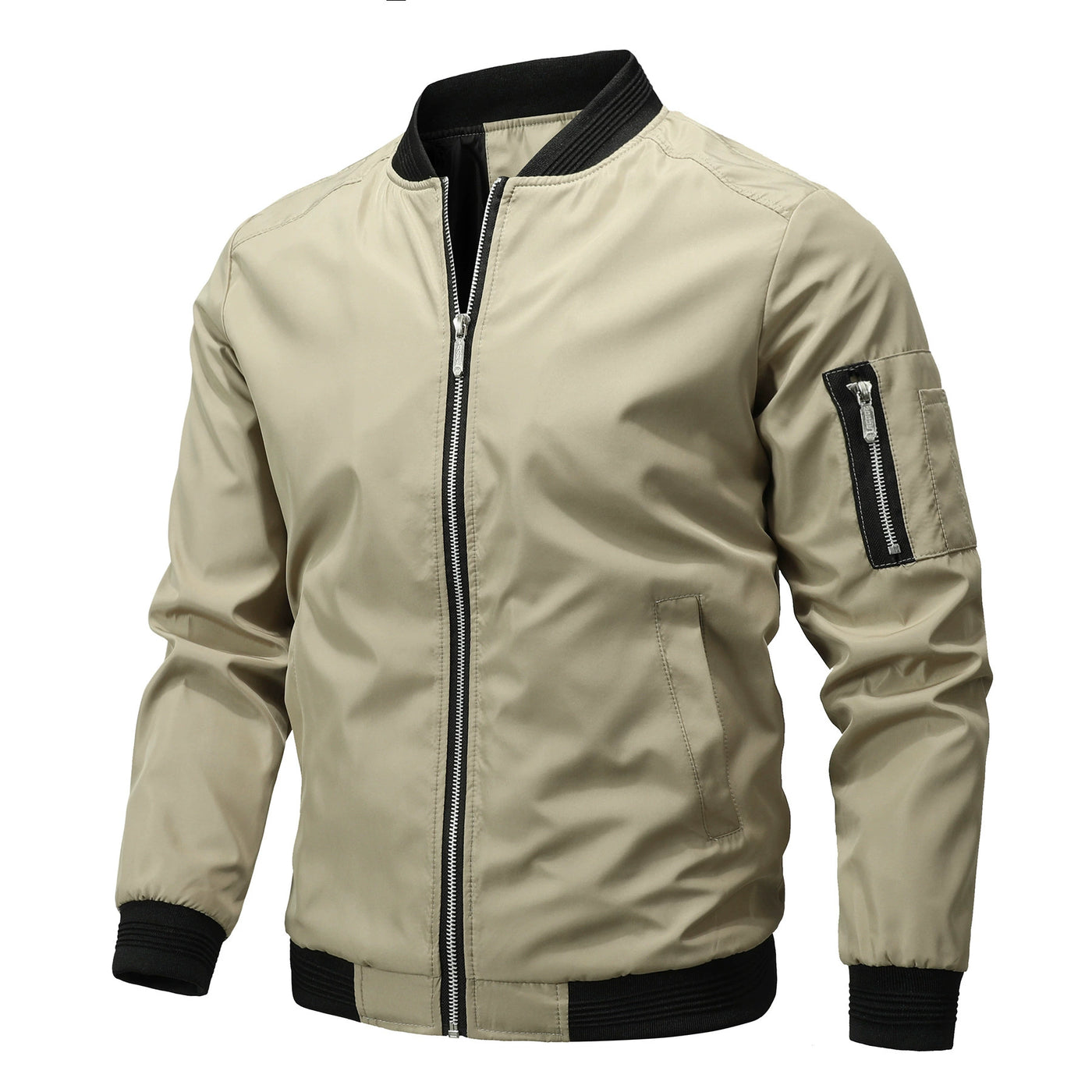 Men's classic zip-up casual outdoor jacket