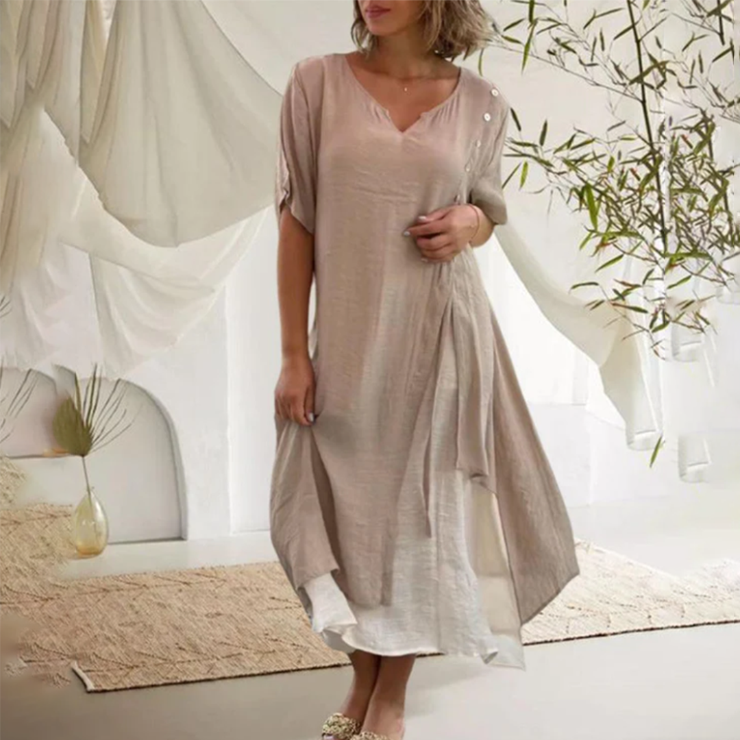 Spring Midi Dress | Casual Elegant High-Quality Seasonal Collection