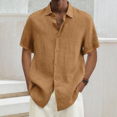Men’s Short Sleeve Shirt – Relaxed Fit – Button Down – Breathable Lightweight Fabric