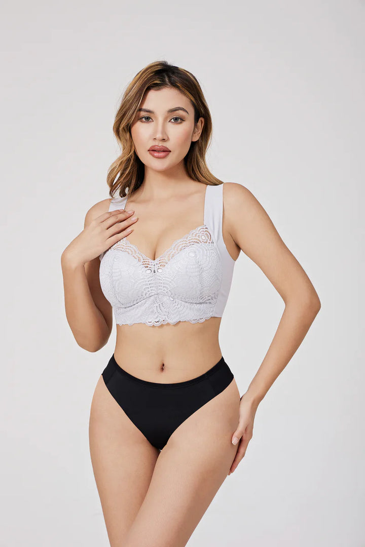 Women’s Push-Up Bra – Lace Overlay – Supportive Fit – Wide Straps – Breathable Blend