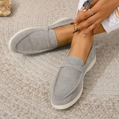Women’s Slip-On Loafers – Suede Feel – Classic Fit – Cushioned Sole – Supportive