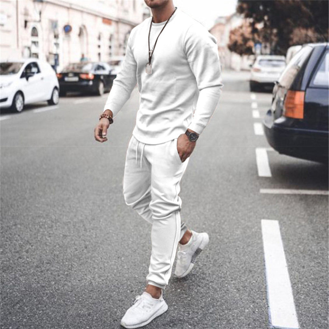 Men's Athleisure Tracksuit Set - Slim Fit, Breathable, All-Season Comfort