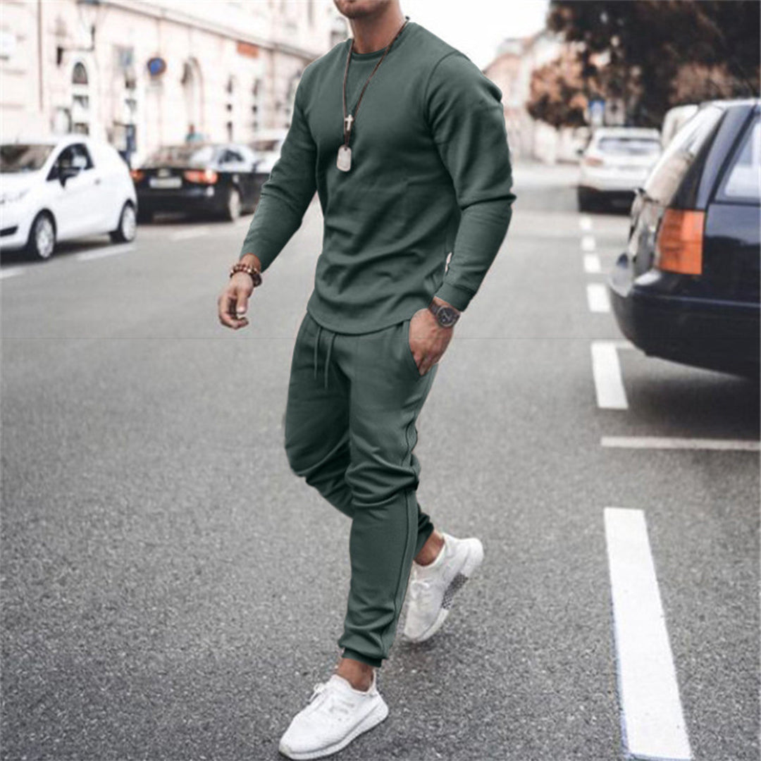 Men's Athleisure Tracksuit Set - Slim Fit, Breathable, All-Season Comfort