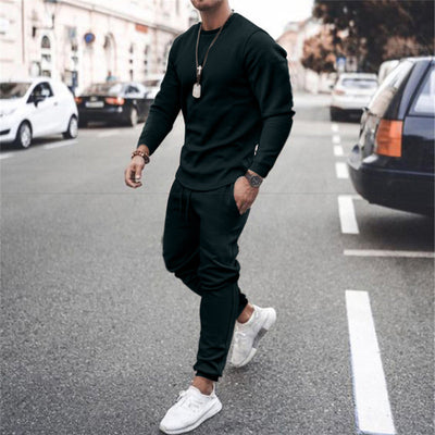 Men's Athleisure Tracksuit Set - Slim Fit, Breathable, All-Season Comfort