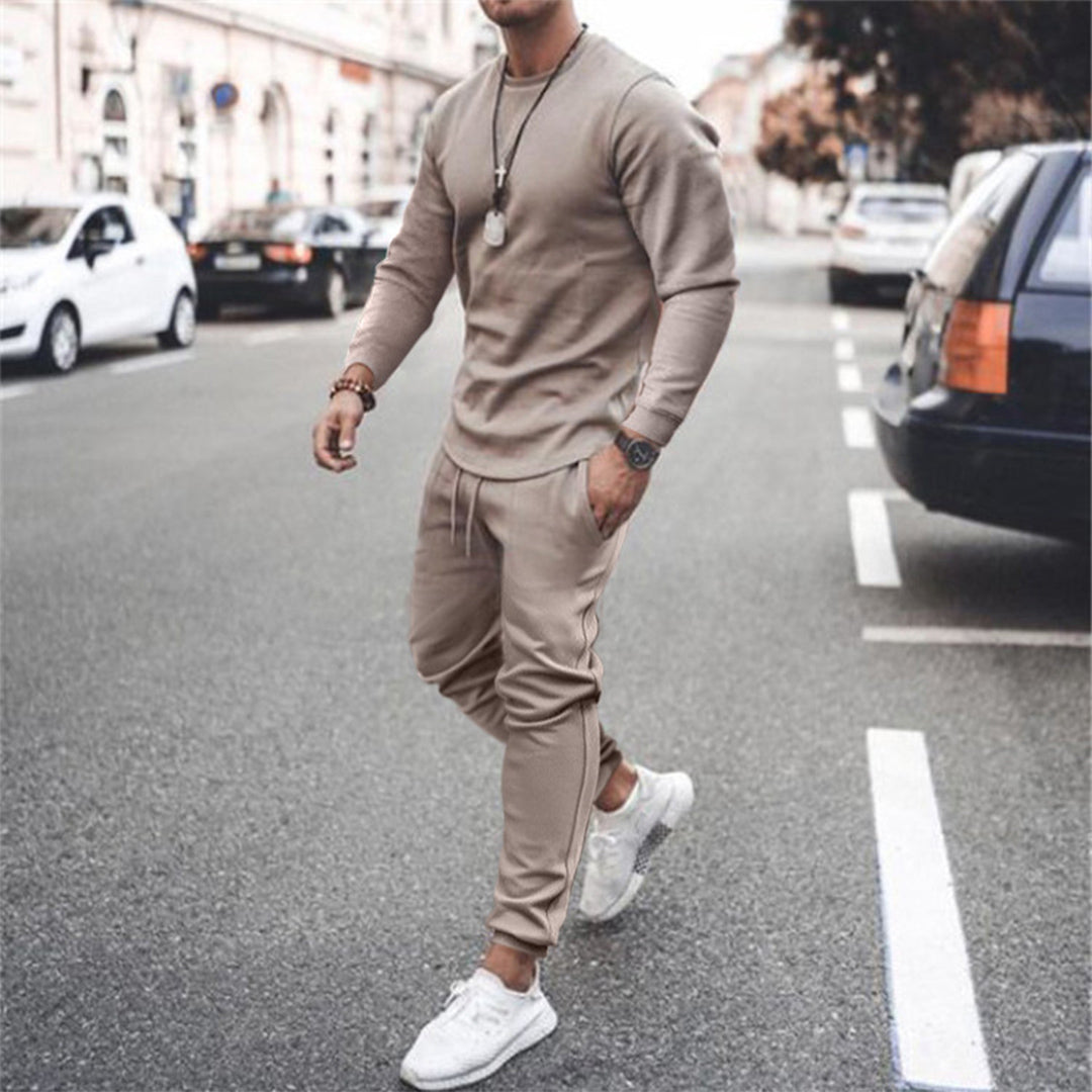 Men's Athleisure Tracksuit Set - Slim Fit, Breathable, All-Season Comfort