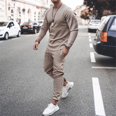 Men's Athleisure Tracksuit Set - Slim Fit, Breathable, All-Season Comfort