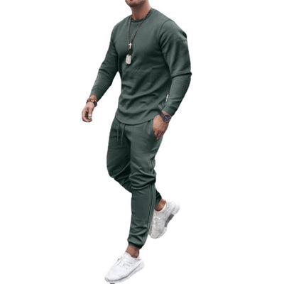 Men's Athleisure Tracksuit Set - Slim Fit, Breathable, All-Season Comfort