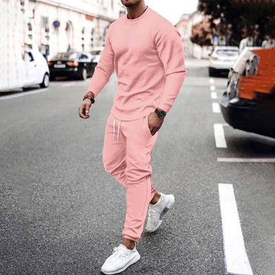Men's Athleisure Tracksuit Set - Slim Fit, Breathable, All-Season Comfort