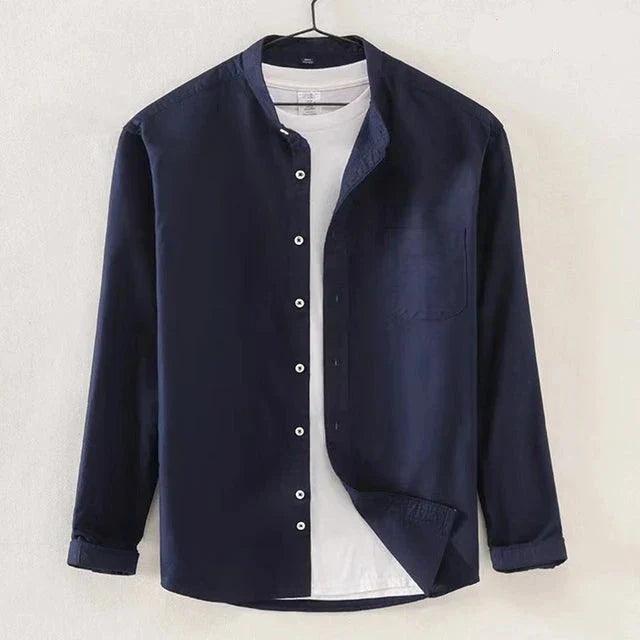 Men's High Collar Dress Shirt – Modern Fit