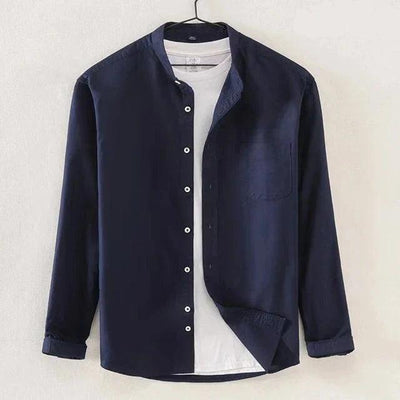 Men's High Collar Dress Shirt – Modern Fit